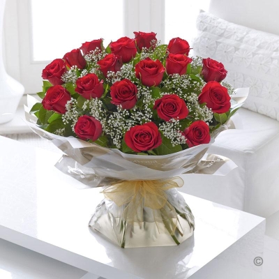 Red Heavenly Rose Handtied