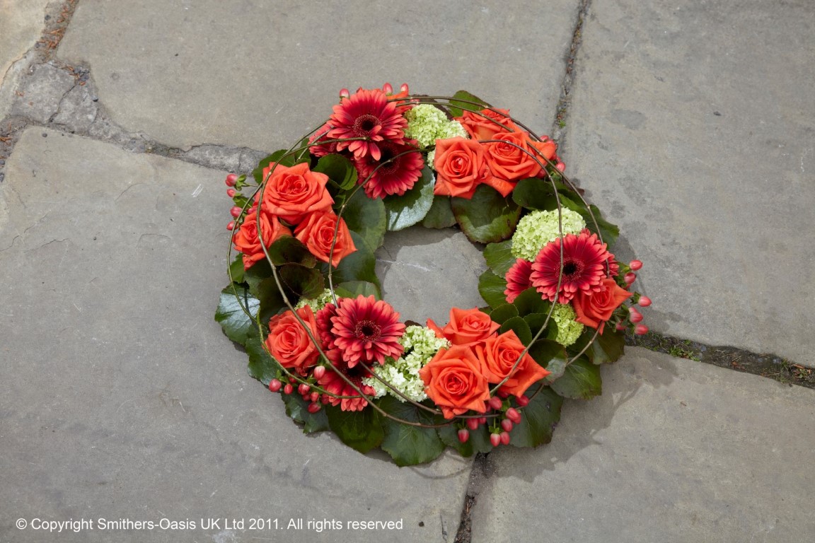 Orange and Red Wreath