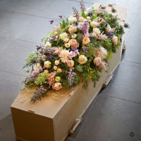 Countryside Summer Garden Casket Spray